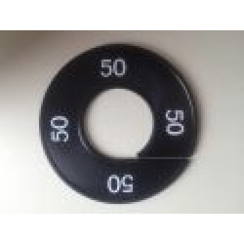 Maatring 9cm zwart/wit 50 