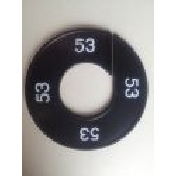 Maatring 9cm zwart/wit 53 