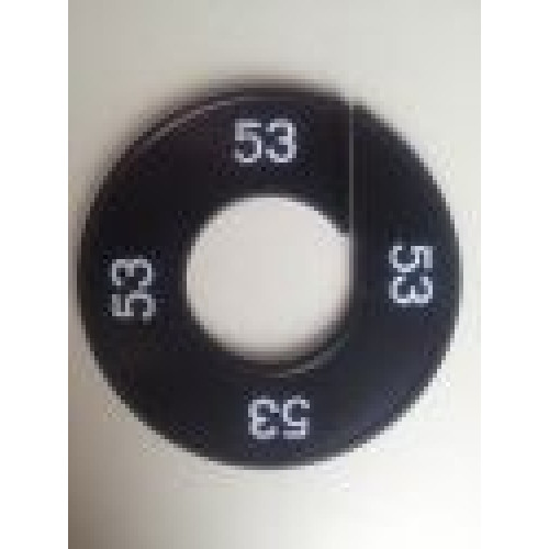 Maatring 9cm zwart/wit 53 
