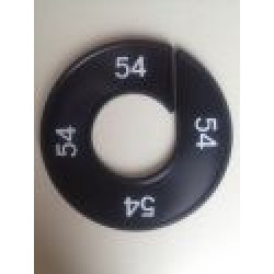 Maatring 9cm zwart/wit 54 