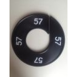 Maatring 9cm zwart/wit 57 