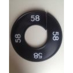 Maatring 9cm zwart/wit 58