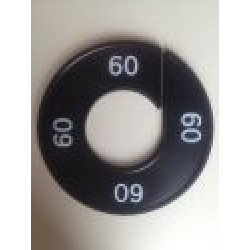 Maatring 9cm zwart/wit 60