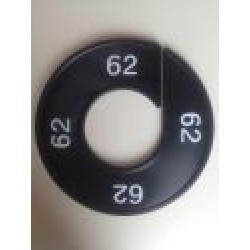 Maatring 9cm zwart/wit 62