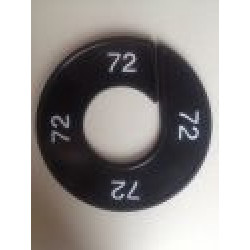 Maatring 9cm zwart/wit 72
