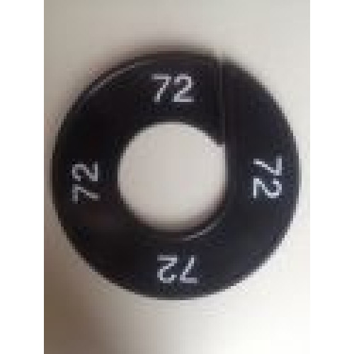 Maatring 9cm zwart/wit 72