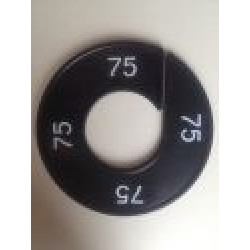 Maatring 9cm zwart/wit 75