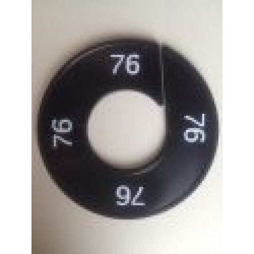 Maatring 9cm zwart/wit 76