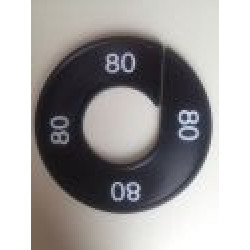 Maatring 9cm zwart/wit 80 
