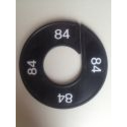 Maatring 9cm zwart/wit 84 