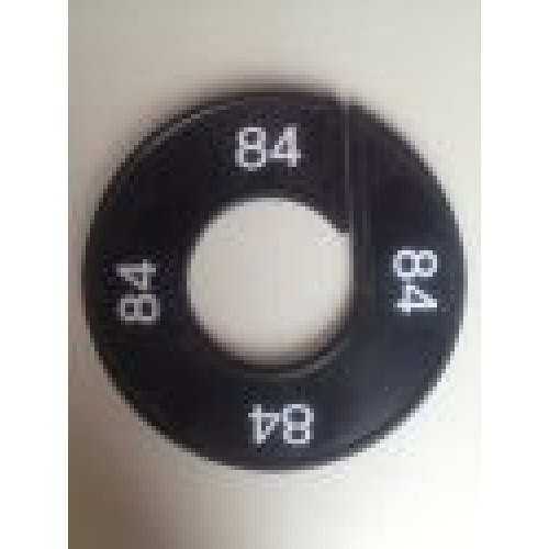 Maatring 9cm zwart/wit 84 