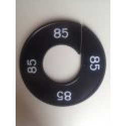 Maatring 9cm zwart/wit 85 
