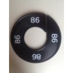Maatring 9cm zwart/wit 86 