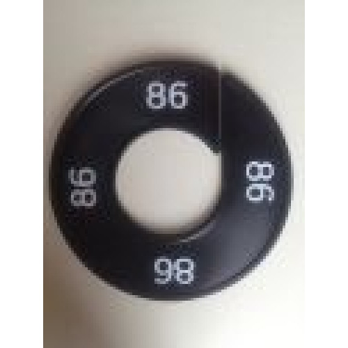 Maatring 9cm zwart/wit 86 