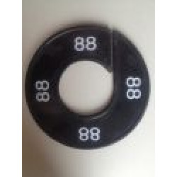 Maatring 9cm zwart/wit 88