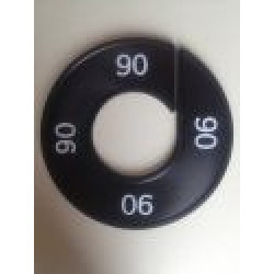 Maatring 9cm zwart/wit 90 