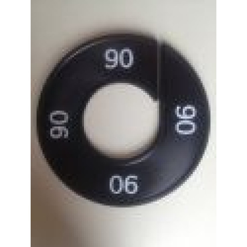Maatring 9cm zwart/wit 90 