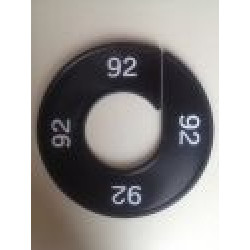 Maatring 9cm zwart/wit 92
