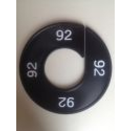 Maatring 9cm zwart/wit 92