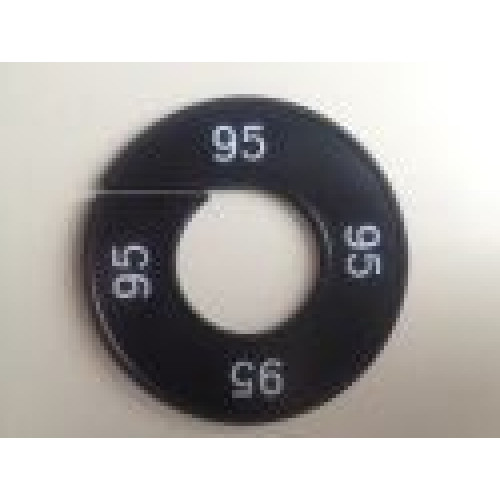 Maatring 9cm zwart/wit 95 
