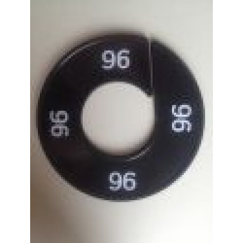 Maatring 9cm zwart/wit 96 
