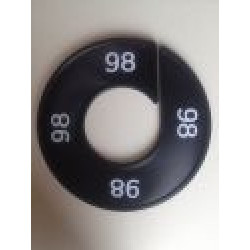 Maatring 9cm zwart/wit 98 