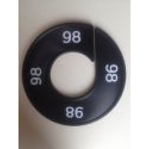 Maatring 9cm zwart/wit 98 