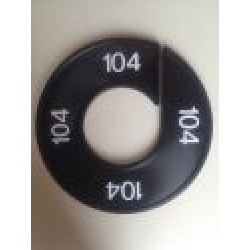 Maatring 9cm zwart/wit 104 