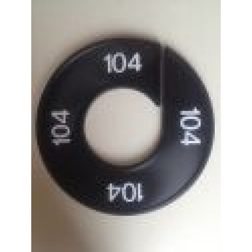 Maatring 9cm zwart/wit 104 