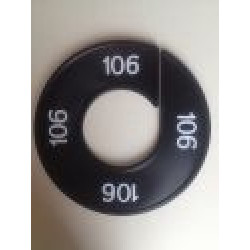 Maatring 9cm zwart/wit 106 