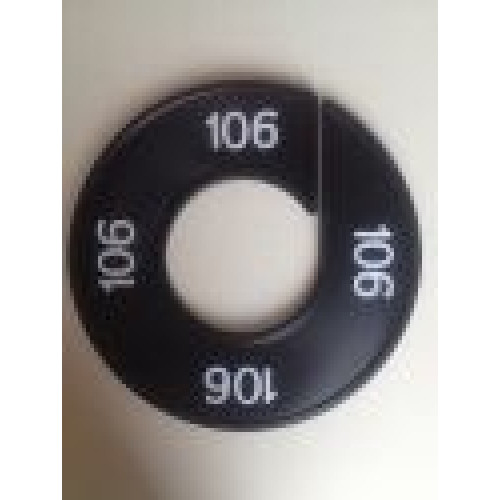 Maatring 9cm zwart/wit 106 