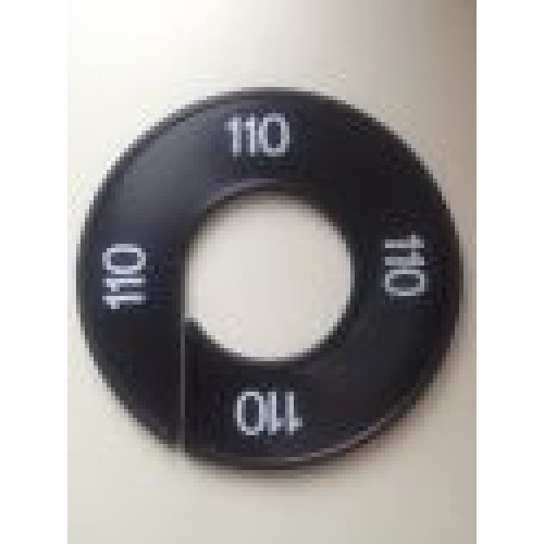 Maatring 9cm zwart/wit 110