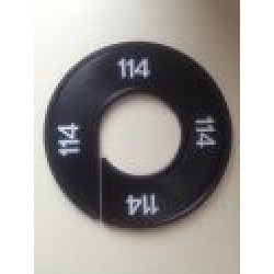 Maatring 9cm zwart/wit 114