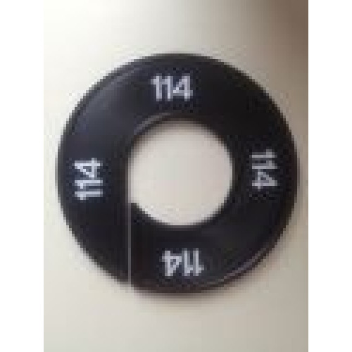 Maatring 9cm zwart/wit 114