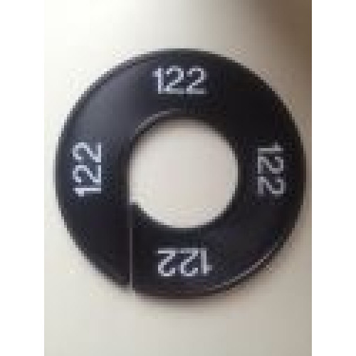 Maatring 9cm zwart/wit 122