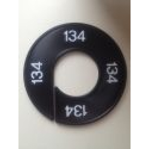 Maatring 9cm zwart/wit 134 