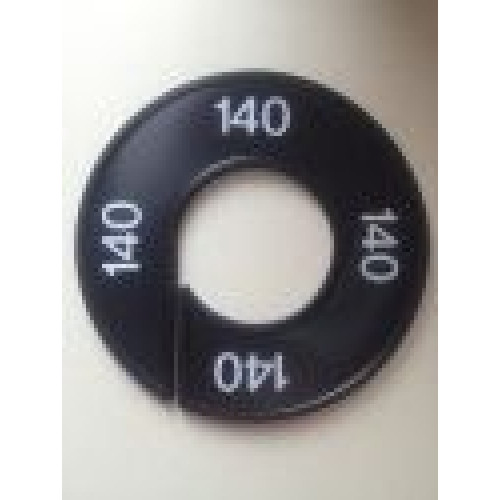 Maatring 9cm zwart/wit 140 