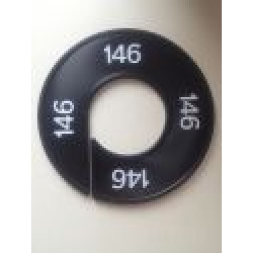 Maatring 9cm zwart/wit 146
