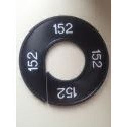 Maatring 9cm zwart/wit 152 