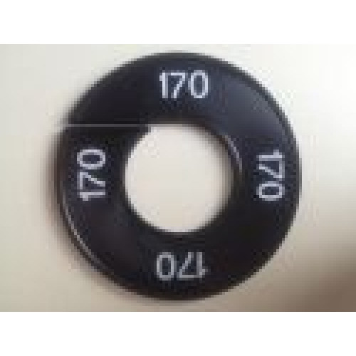 Maatring 9cm zwart/wit 170 