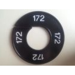 Maatring 9cm zwart/wit 172 