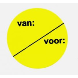 Prijssticker Ø35mm fluor geel Van/Voor 500/rol Td27501692 Prijssticker Ø35mm fluor geel Van/Voor 500/rol Td27501692